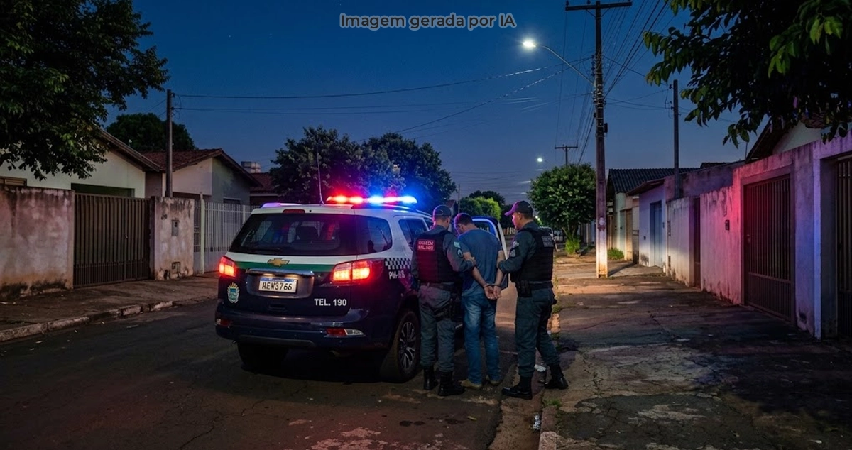 Homem de 40 anos é preso após pai de 71 anos acionar a PM em Paranaíba