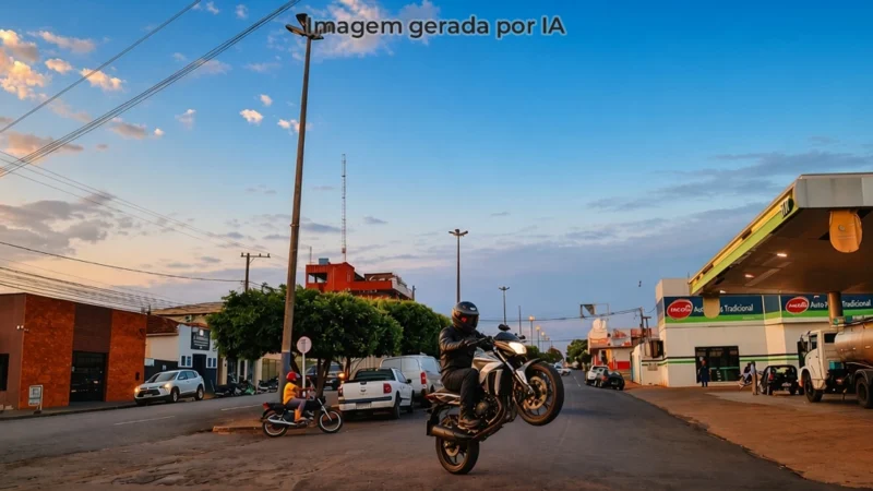 Jovem sem CNH é detido após fugir da PM e empinar moto em avenida de Paranaíba