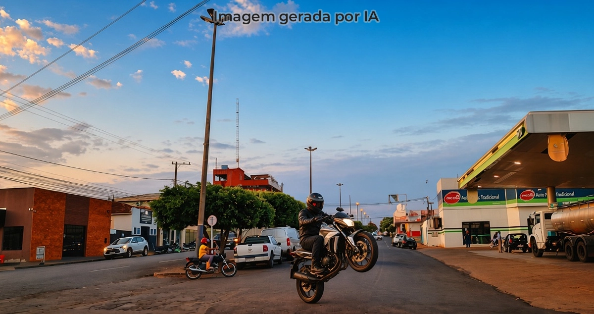 Jovem sem CNH é detido após fugir da PM e empinar moto em avenida de Paranaíba