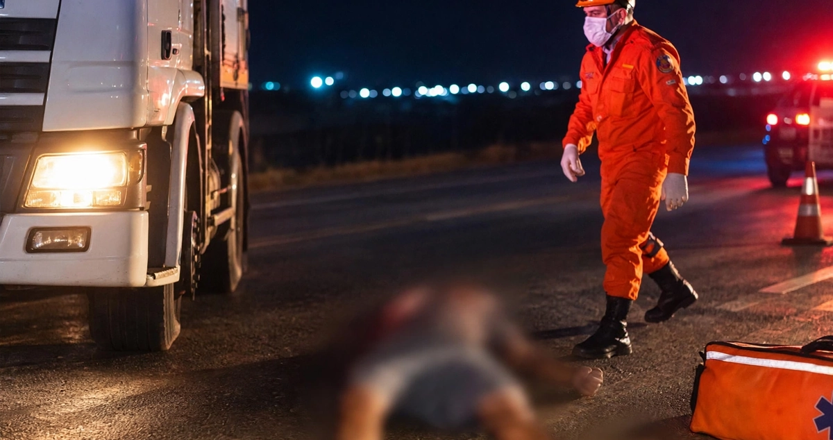 Pedestre morre atropelado por caminhão em Chapadão do Sul
