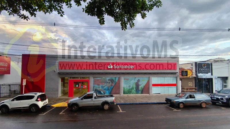Agência do Santander não funciona mais a partir desta sexta em Paranaíba