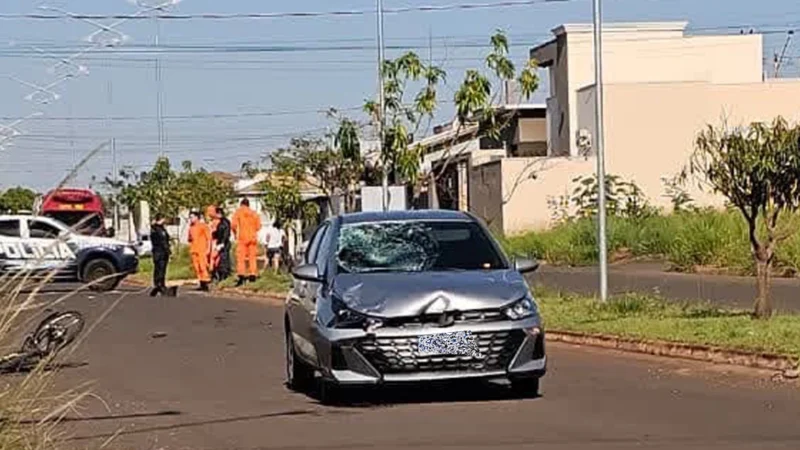 Ciclista morre em acidente entre bicicleta elétrica e HB20 em Paranaíba
