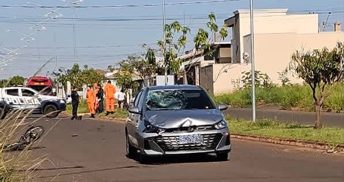 Ciclista morre em acidente entre bicicleta elétrica e HB20 em Paranaíba