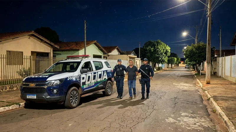 Homem é preso com espeto após descumprir medida protetiva em Paranaíba