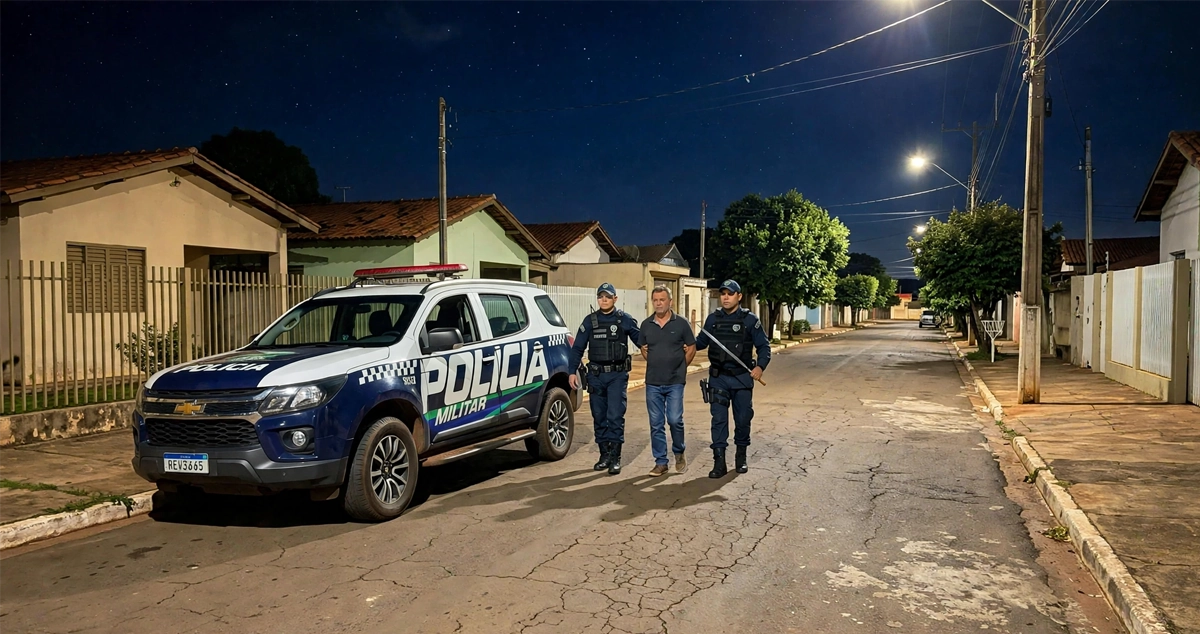 Homem é preso com espeto após descumprir medida protetiva em Paranaíba