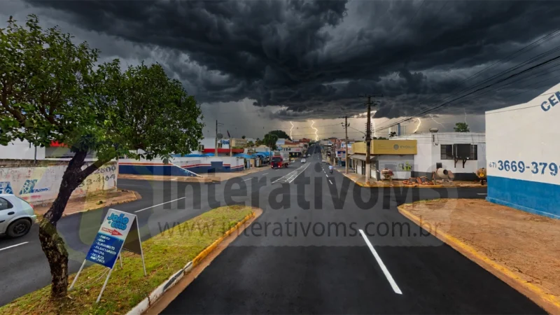 Previsão do tempo indica chuva em Paranaíba no fim de semana das Eleições 2026